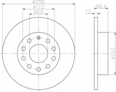 HELLA PAGID 8dd355109641 -  Тормозной диск